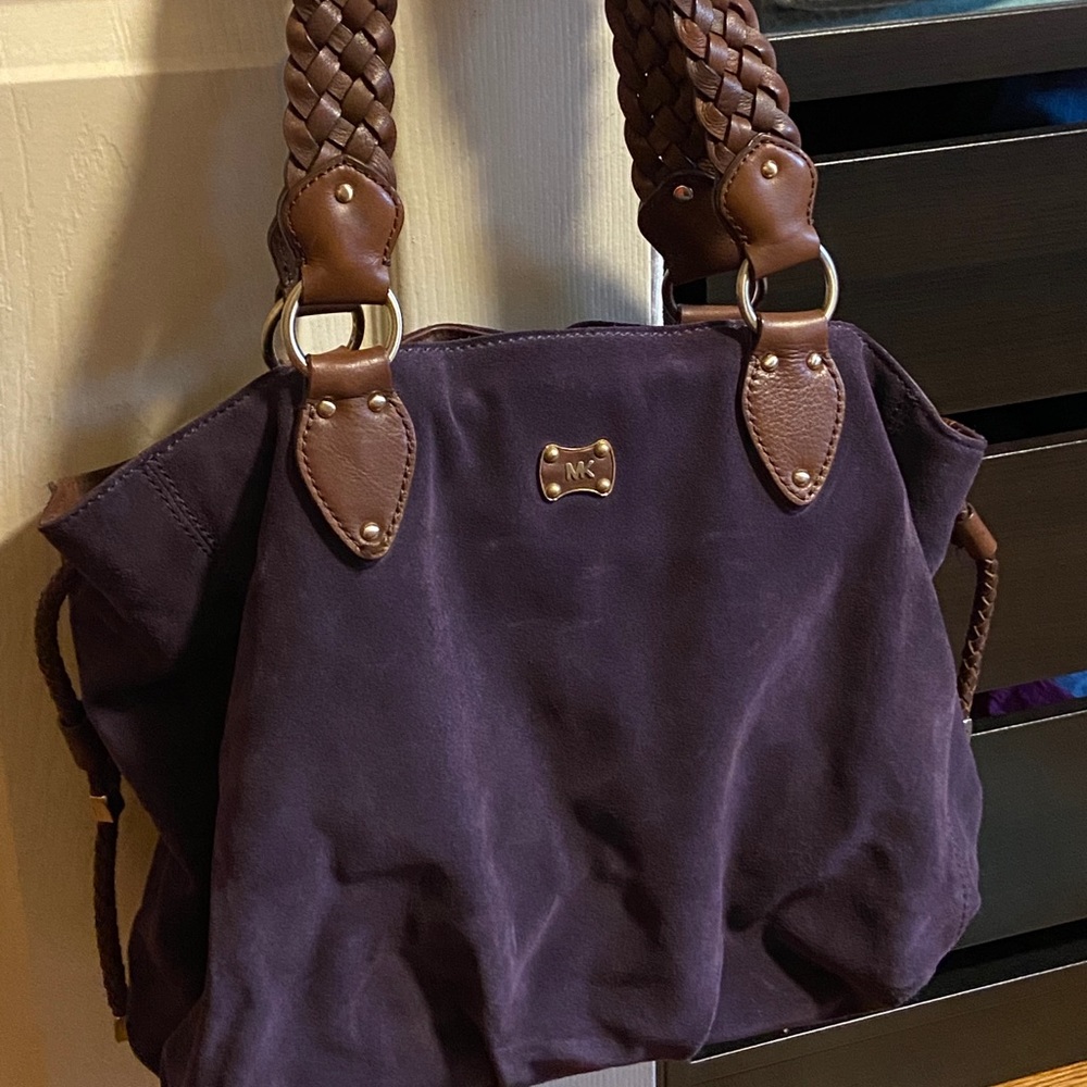 Michael Kors purple suede hobo